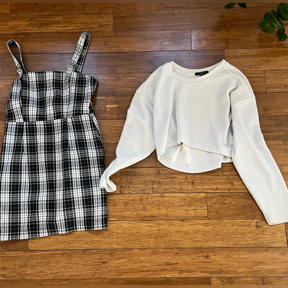 Dress and cropped sweater